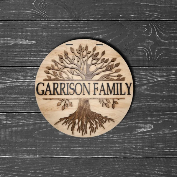 Personalized Tree Front Door Hanger - Image 3