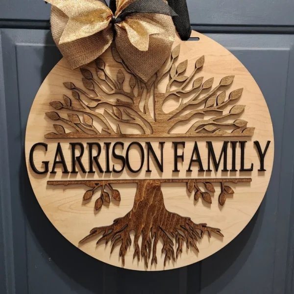 Personalized Tree Front Door Hanger - Image 5