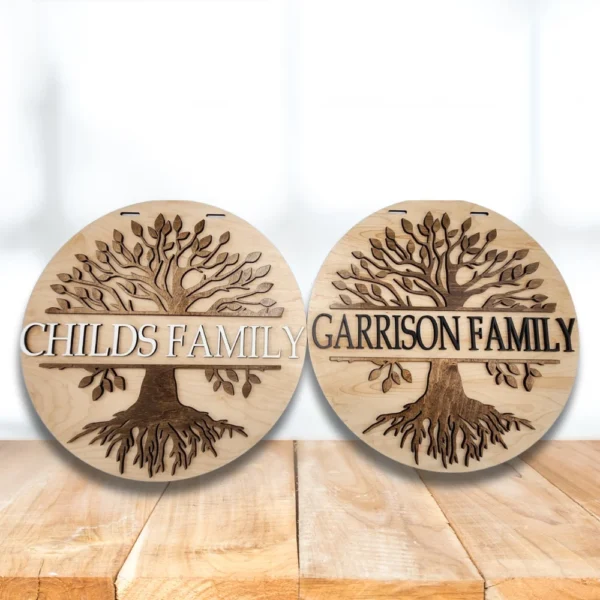 Personalized Tree Front Door Hanger