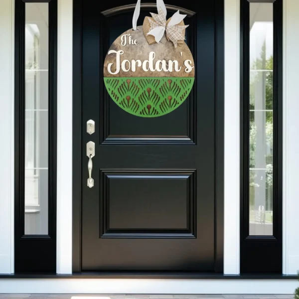 18" Personalized Last Name Front Door Hanger - Image 2