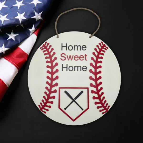 18" Baseball Front Door Sign