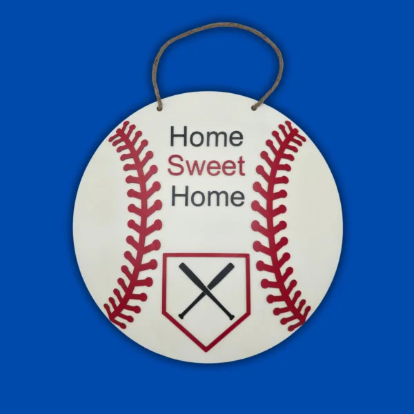 18" Baseball Front Door Sign - Image 4