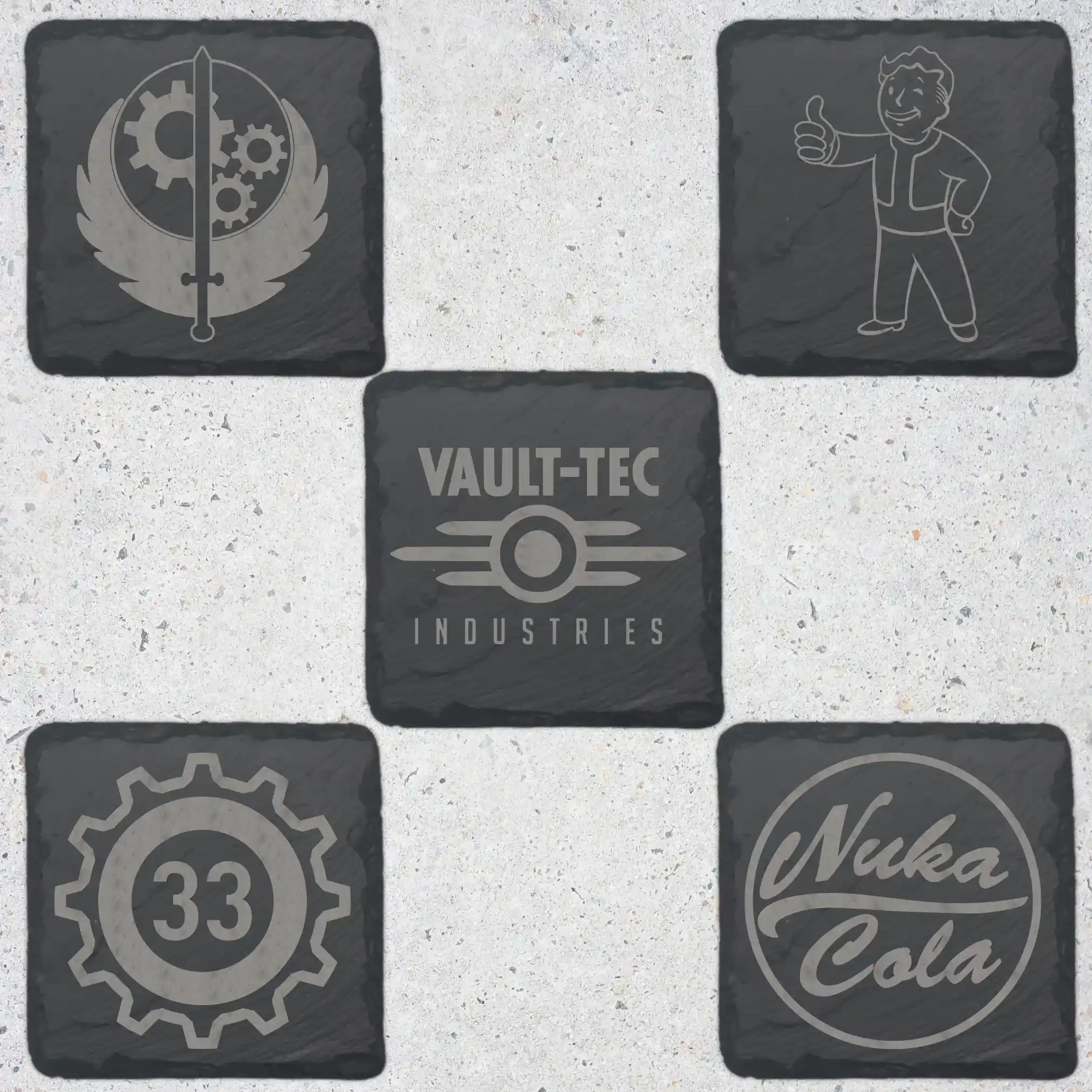 Fallout Slate Coasters